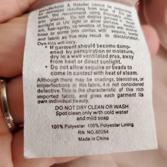 Alyce Paris Strapless Sequined Dress in Rosewood Size 10 - Picture 14 of 14